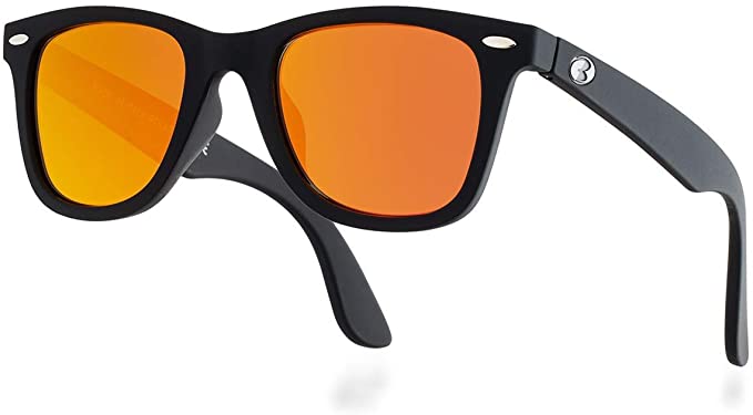 Bnus Mens Retro Classic Glass Lens Golf Sunglasses