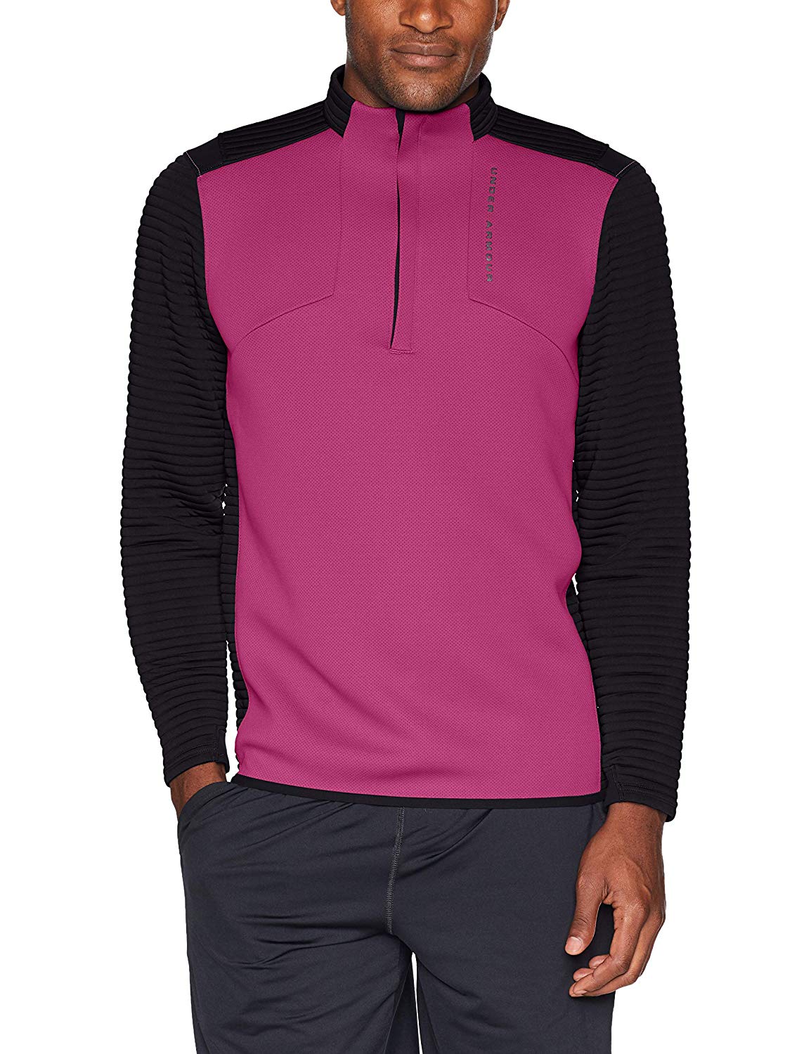 under armour hoodie pink men