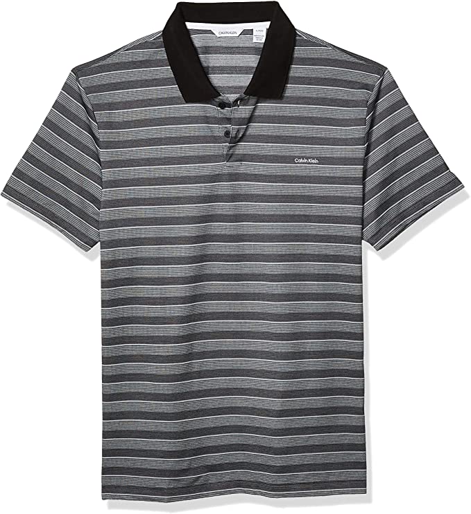 Calvin Klein Mens Pique Cotton Golf Polo Shirts