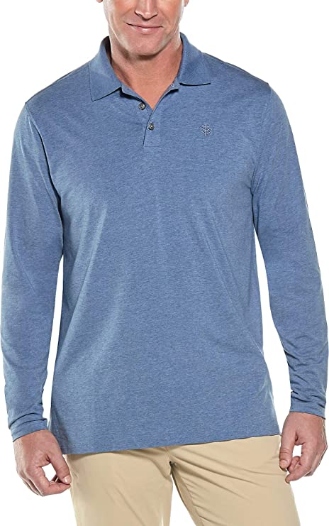 Coolibar Mens UPF 50+ Coppitt Weekend Golf Polo Shirts