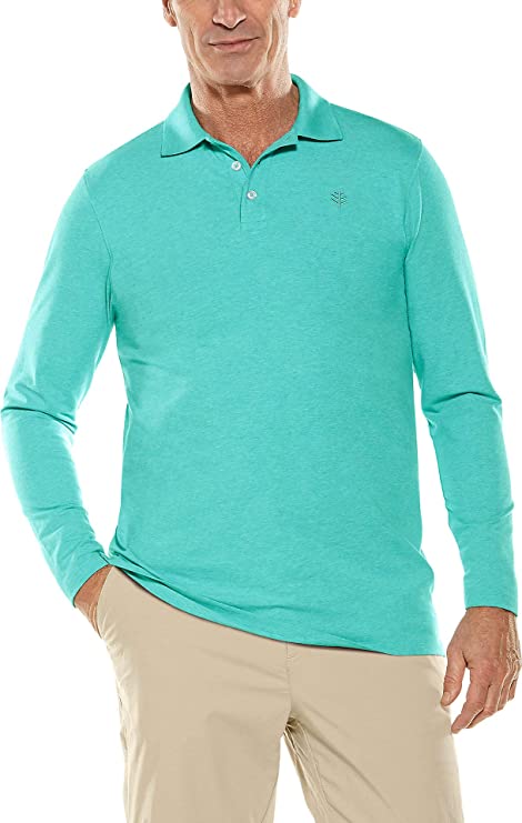 Coolibar Mens UPF 50+ Coppitt Weekend Golf Polo Shirts