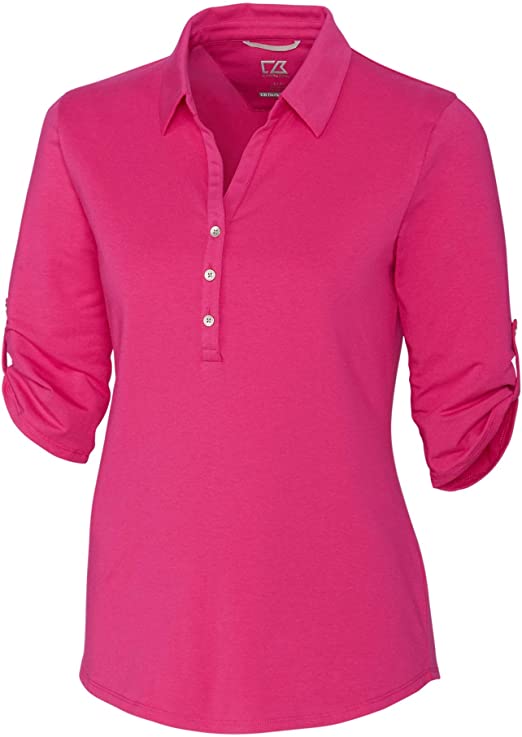 Cutter & Buck Womens Tri-Blend Stretch Jersey Golf Polo Shirts