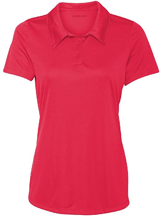 Dri-Equip Womens Button Golf Polo Shirts