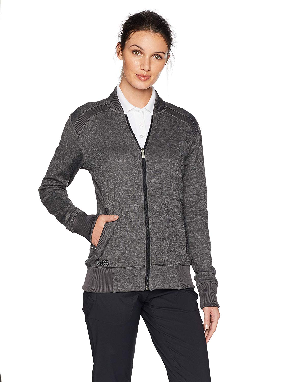 Adidas Womens Fashion Fleece Bomber Golf Jackets