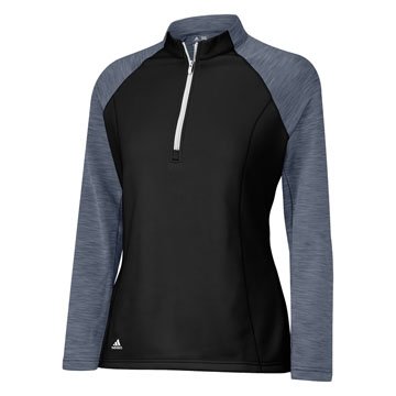 Adidas Womens Climawarm Half Zip Blocked Golf Pullovers