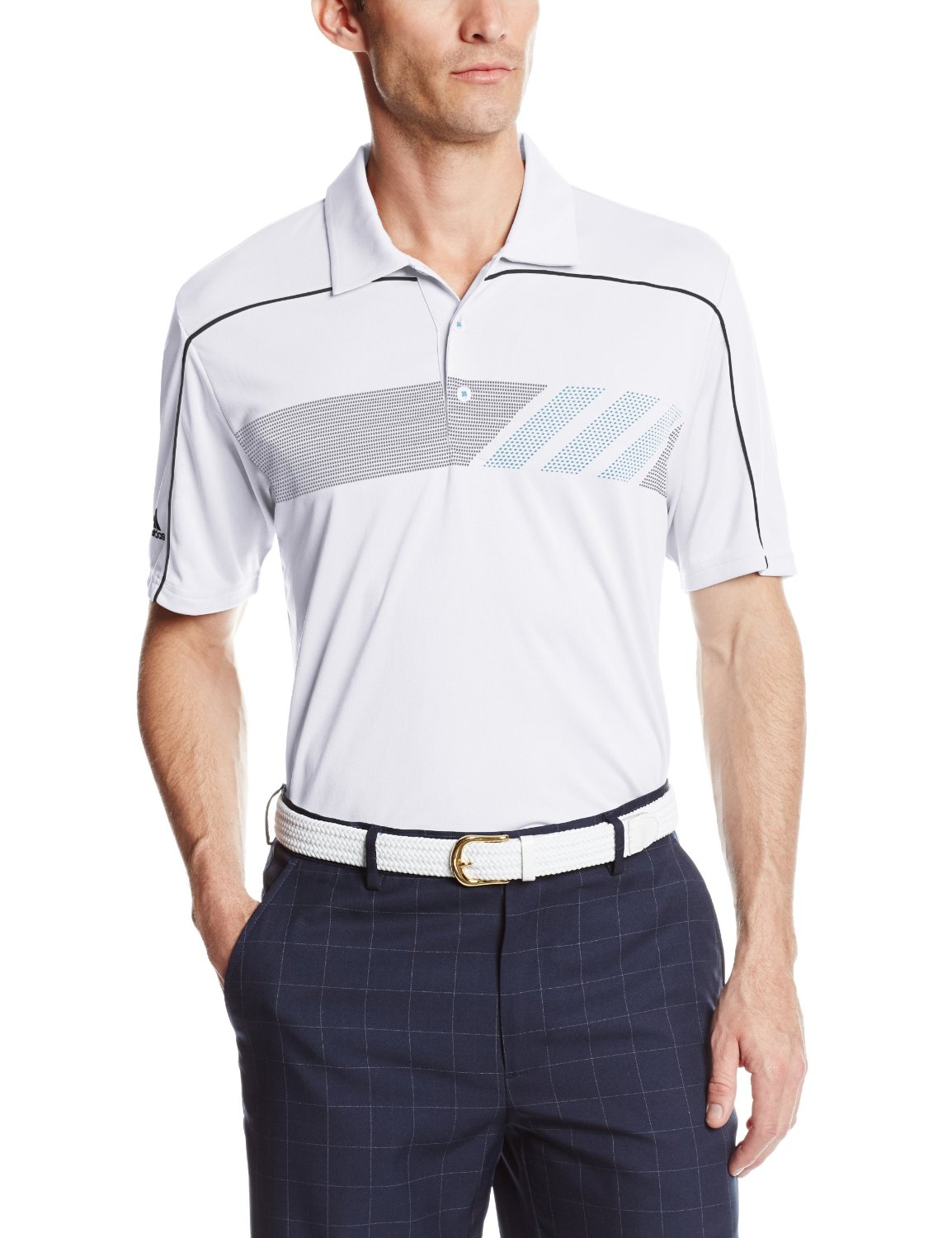 Adidas Mens Climachill Print Golf Polo Shirts