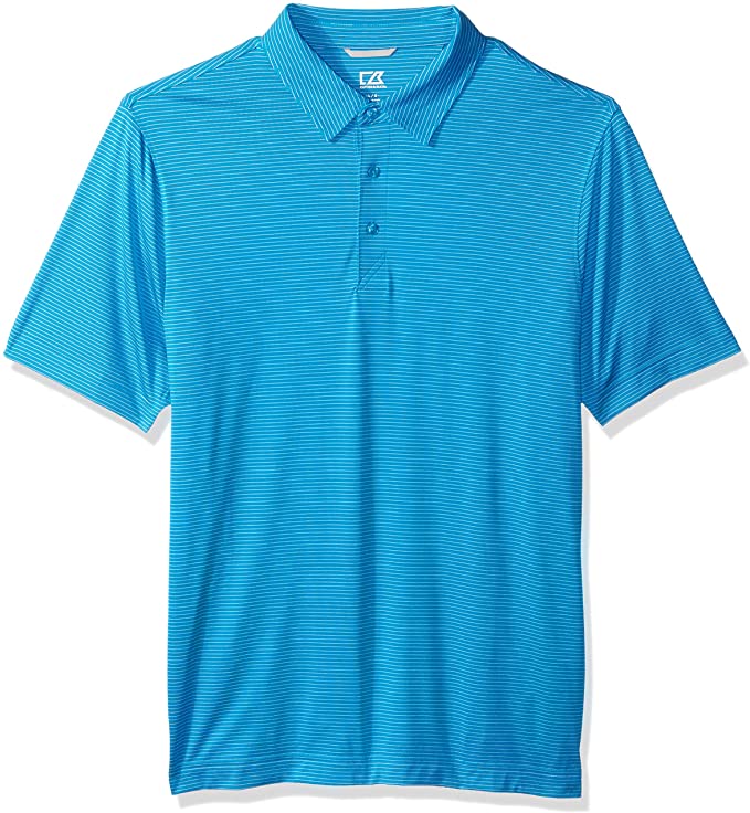 Cutter & Buck Mens Pinstripe Prevail Golf Polo Shirts