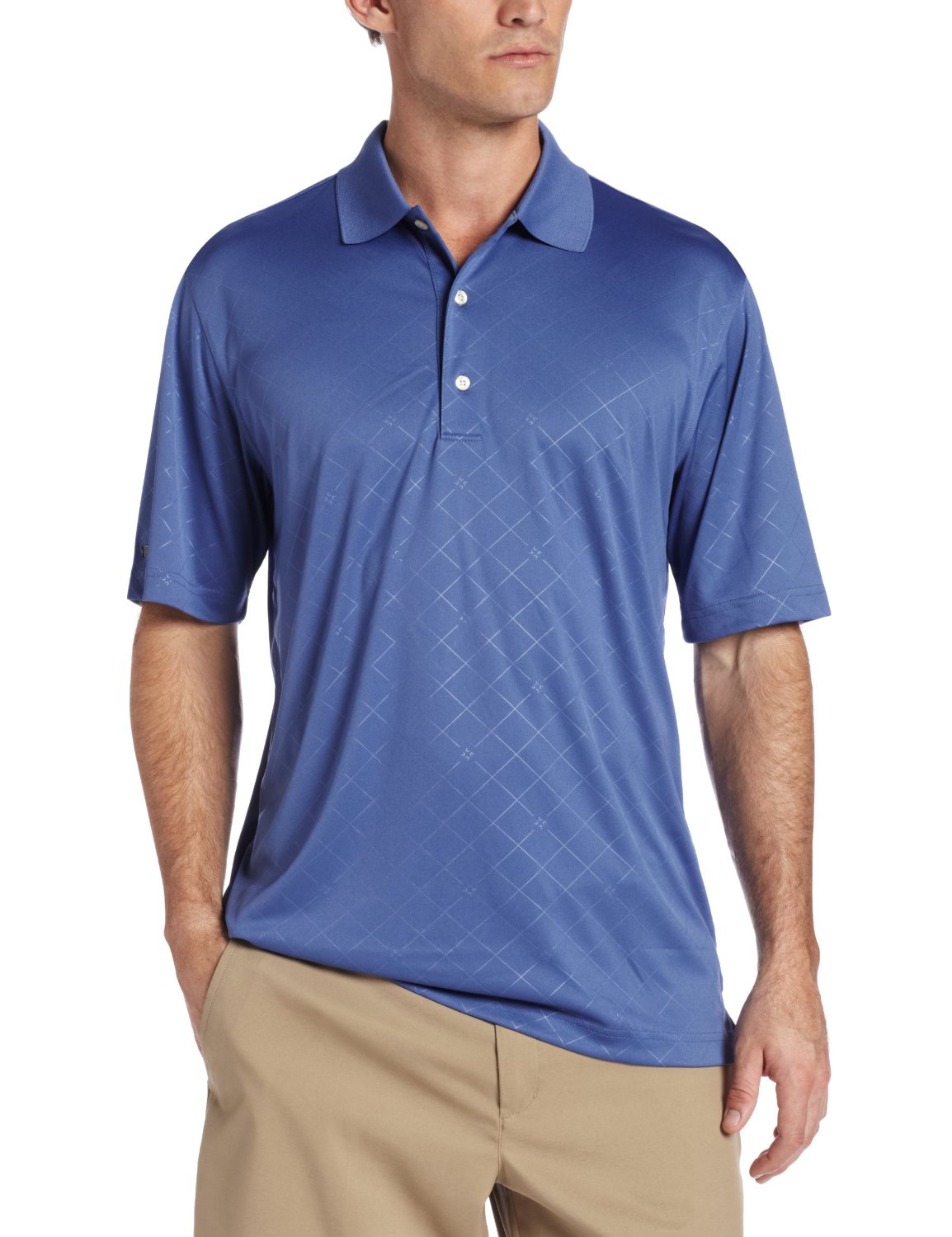Greg Norman Mens Imperial Embossed Golf Polo Shirts