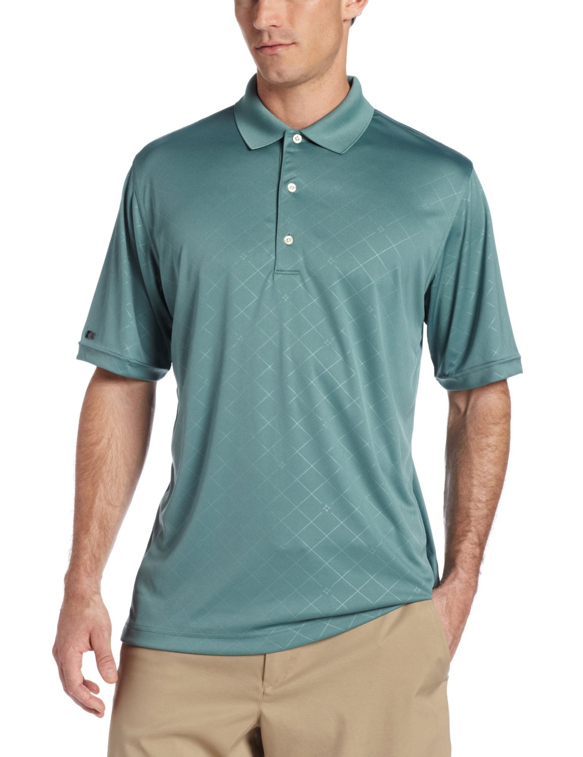 Greg Norman Mens Imperial Embossed Golf Polo Shirts