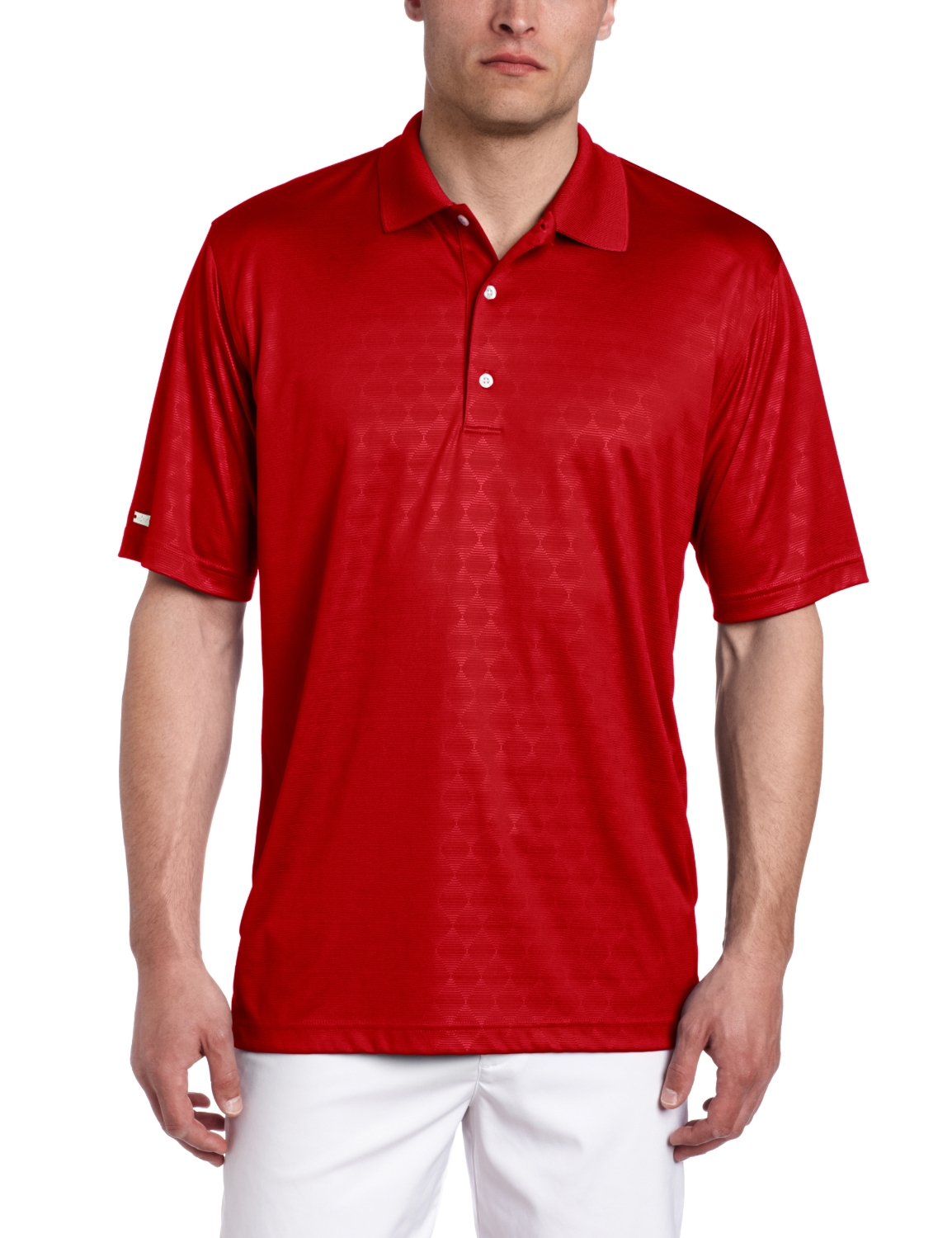 Greg Norman Mens Royal Embossed Golf Polo Shirts