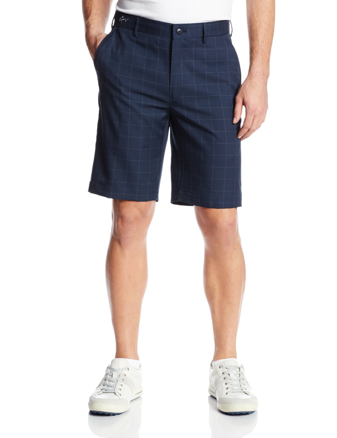 Greg Norman Mens Collection Windowpane Golf Shorts