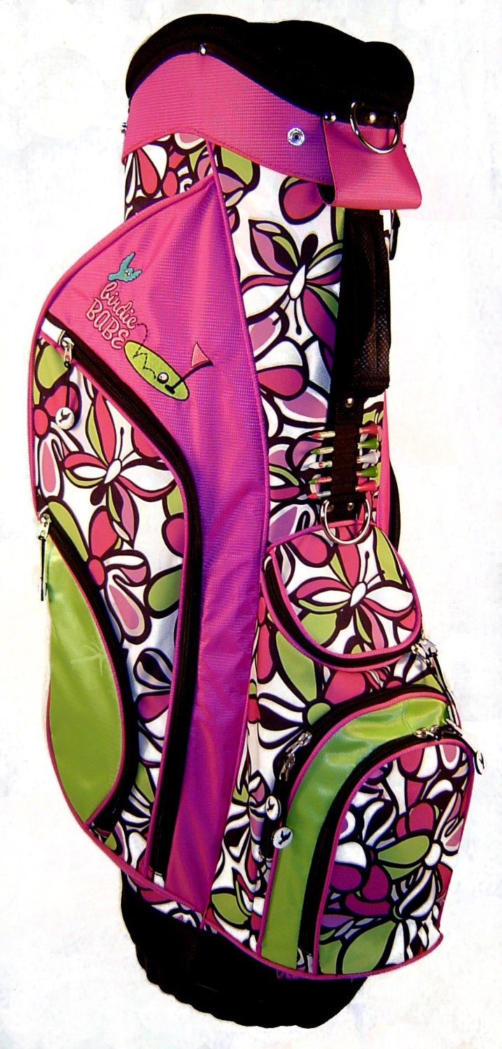 Birdie Babe Womens Pink Tie Dye Golf Hybrid Cart Bags with Headcovers
